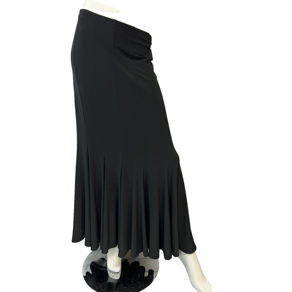 Joseph Ribkoff Maxi Trumpet/Swing Skirt Black Polyester Spandex‎ Pullon SZ 6